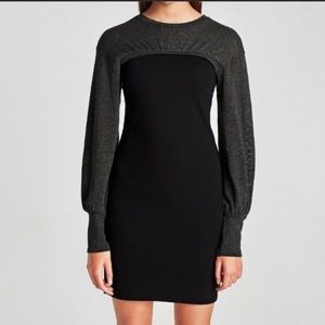 Zara Sweater Dress Gray/Black